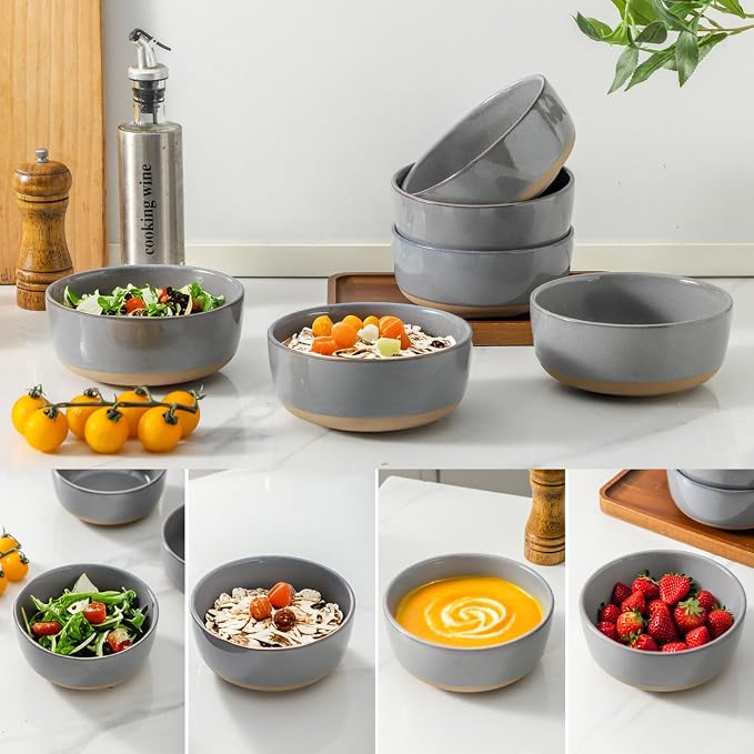 HASENSE 30 OZ Porcelain Soup Bowls, Rice - Image 3