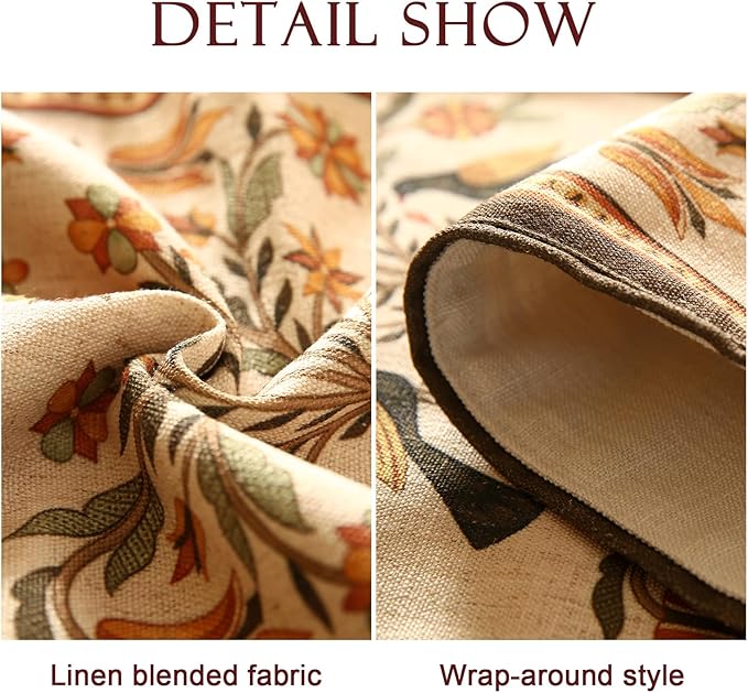 bilin gaier Designer French Linen Table Runner, Floral Pattern, Dining Table - Image 4