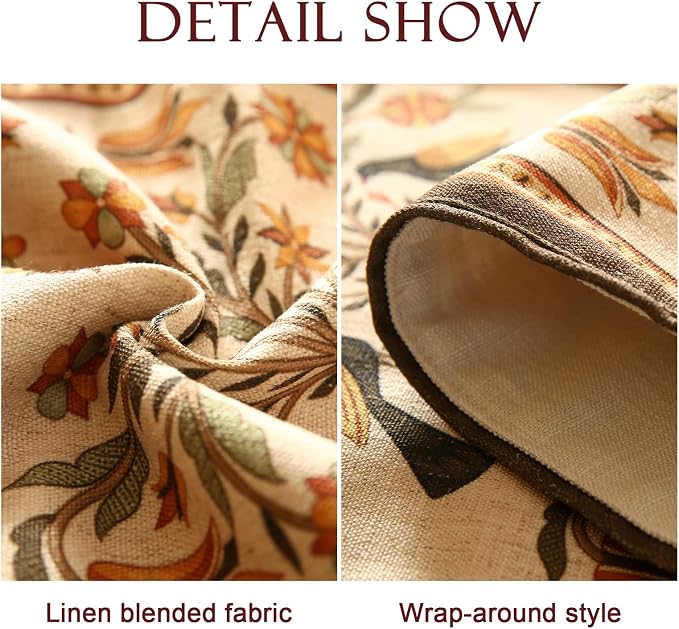 bilin gaier Designer French Linen Extra Long Table Runner, Floral Pattern - Image 5