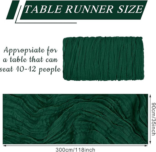 1 Pack Cheesecloth Table Runner 10Ft Christmas Gauze Boho Table Runners - Image 2