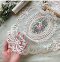 2Pack Retro Lace Placemats, French Crochet Doilies, Handmade Embroidered Table by Fiygor