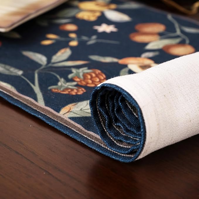 bilin gaier Designer Vintage Linen Table Runner, Floral Pattern, Dining Table - Image 8