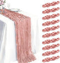 10 Pack Dusty Pink Cheesecloth Table Runner 21 x 120 Inch Boho Gauze Sheer by Unknown