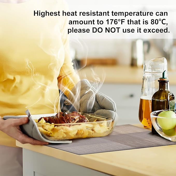 Aofmee Table Runner and Placemats Set of 6 Washable, Heat Resistant Place Mats - Image 5