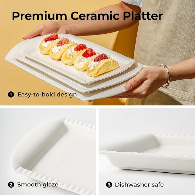 LIFVER Extra Large Serving Platters, Serving Dishes - Image 4