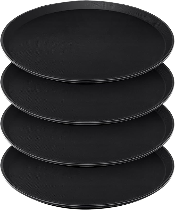 4 Pcs 16 Inch Restaurant Serving Trays, Large Food Crawfish Server Tray by Wonderjune