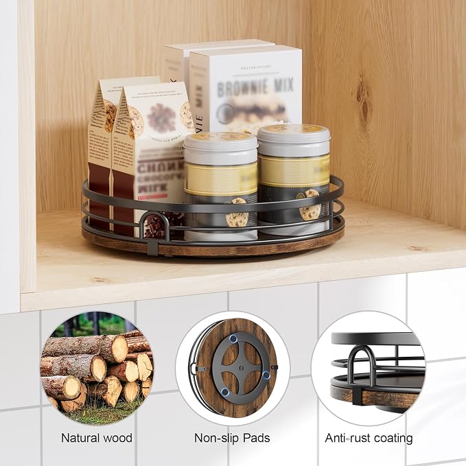 LAMU 2 Pack 10'' 12'' Lazy Susan Turntable Organizer - Image 4