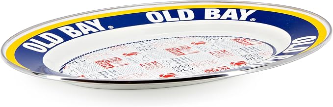 Golden Rabbit Enamelware Oval Platter, 12 x 16in, Old Bay | 12 x 16in - Image 2
