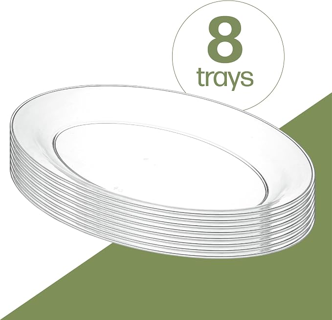 Clear Plastic Oval Serving Trays - Image 4