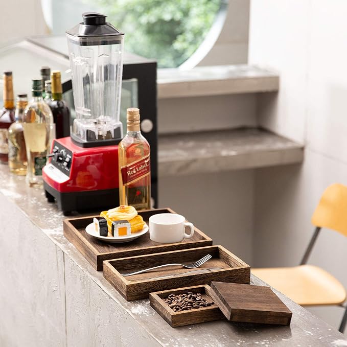 Rustic Wooden Serving Trays - Image 6