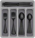 60-Piece Black Silverware Set by AIVIKI