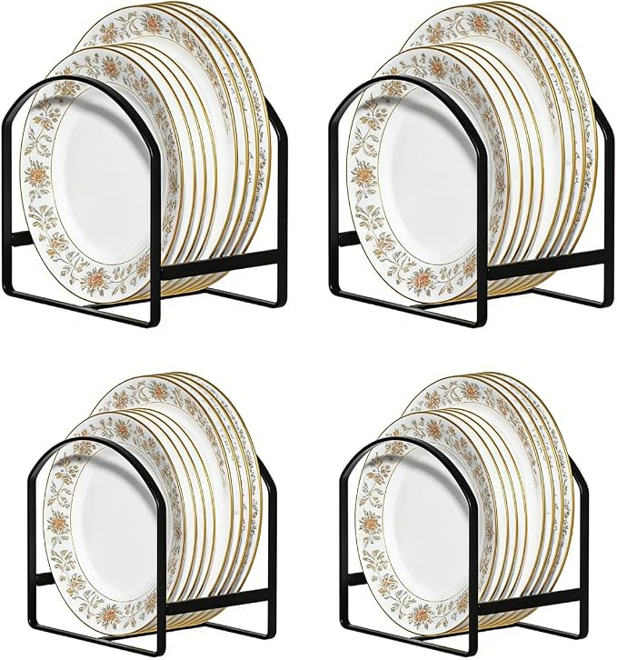 4 Pack Kitchen Plate Holder Organizer by LINFIDITE