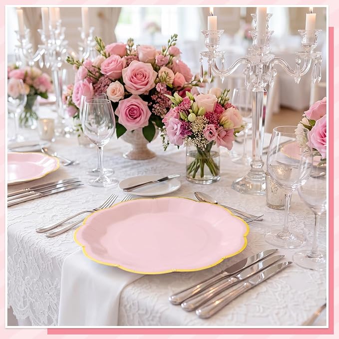 NatNarr 30 Pcs Pink Plates - Image 5