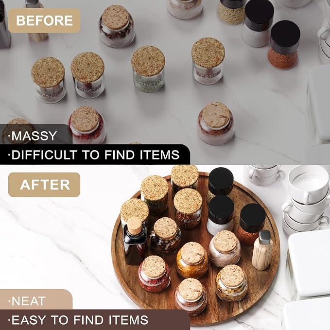 VERTORGAN Lazy Susan Bamboo Organizer - Image 5