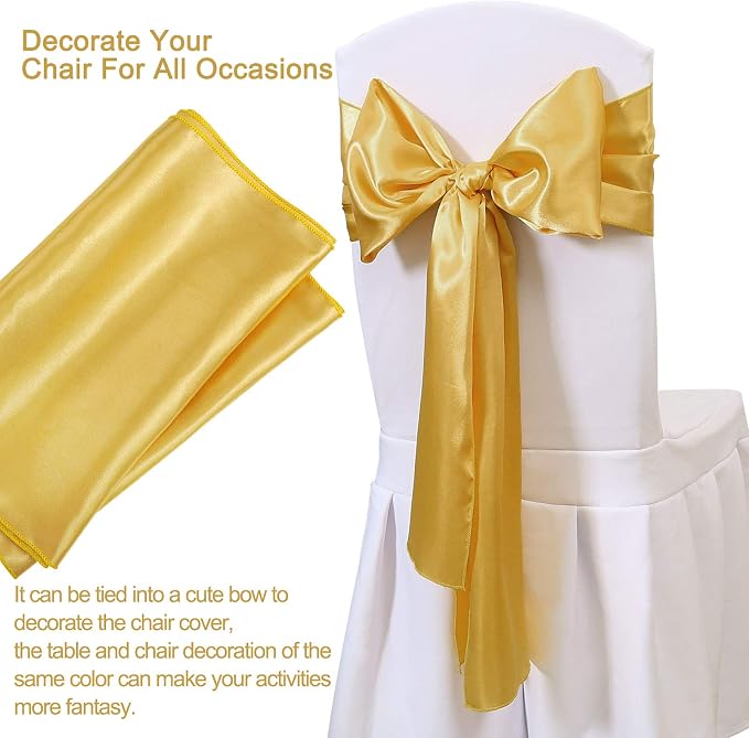 Gold Satin Table Runners 10 Pack 12x108 inch Silk Smooth Fabric | Bright Satin - Image 3