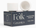 Folk Ceramics Leonard Ceramic Espresso Cups | Modern Stackable Demitasse Mugs by FolkCeramics