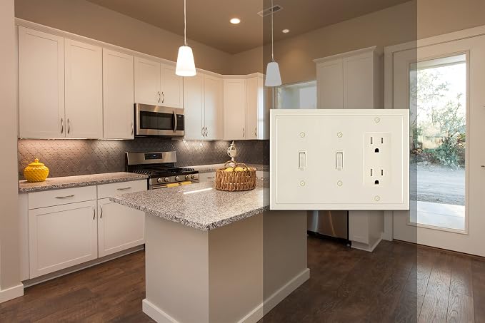 Modern Edge Decorative Wall Plate Switch Plate Outlet Cover, Durable Solid Zinc - Image 5
