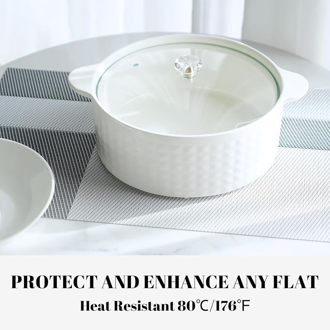 Placemats Set of 12 Vinyl/Plastic Woven Place Mats - Image 4