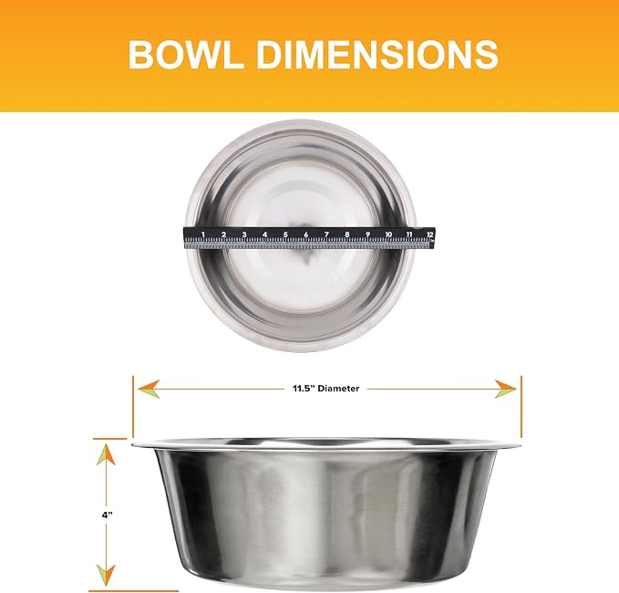 Neater Pet Brands 16 Cup Stainless Steel Dog Bowls, 1 Single Large Dog Water - Image 3