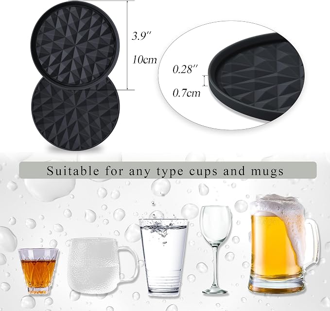Silicone Drink Coasters Set of 8, Coaster - Image 3
