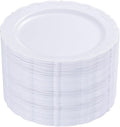 DaYammi 36PCS White Plastic Plates, Heavy Duty White Disposable Premium 7.5inch by DaYammiwillaccompanyyou