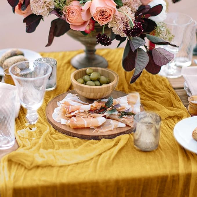 1 Pack Cheesecloth Table Runner 10Ft Christmas Gauze Boho Table Runners - Image 5