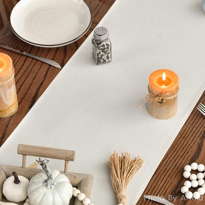 Artoid Mode 210 GSM Fall Table Runner 13x120 Inch Home Party Decor | Aqua Hello - Image 7