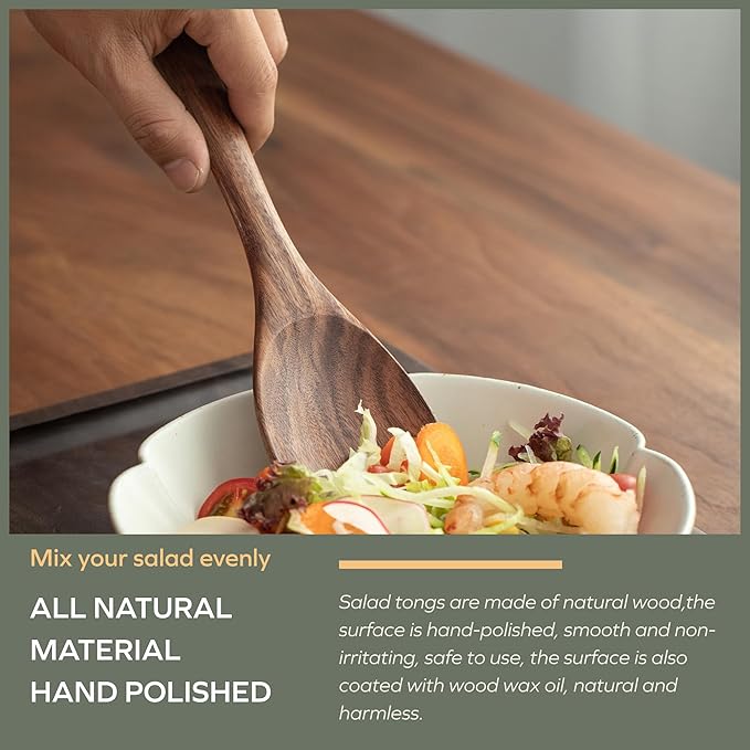 Muso Wood Acacia Salad Servers - Image 5
