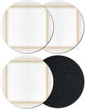 Coasters Set of 4, Modern Minimalist Art Round Drink Coasters by Unknown