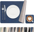 Vinyl Placemats Set of 6, Dual Sided Place Mats by Banchif