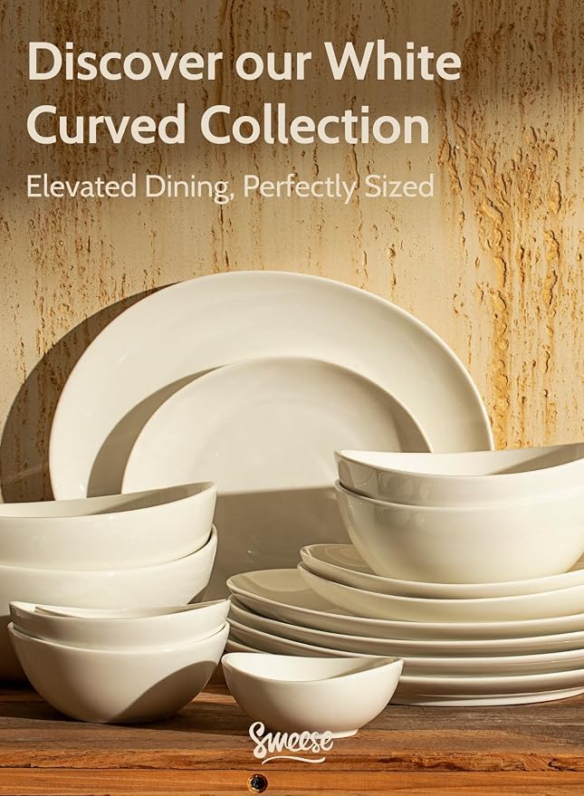 Sweese Porcelain Serving Bowls Set, 10-42 oz, Versatile - Image 8