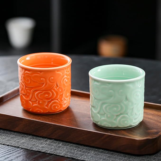 Ceramic Espresso Cups Set of 4-3oz Demitasse Cups - Image 4