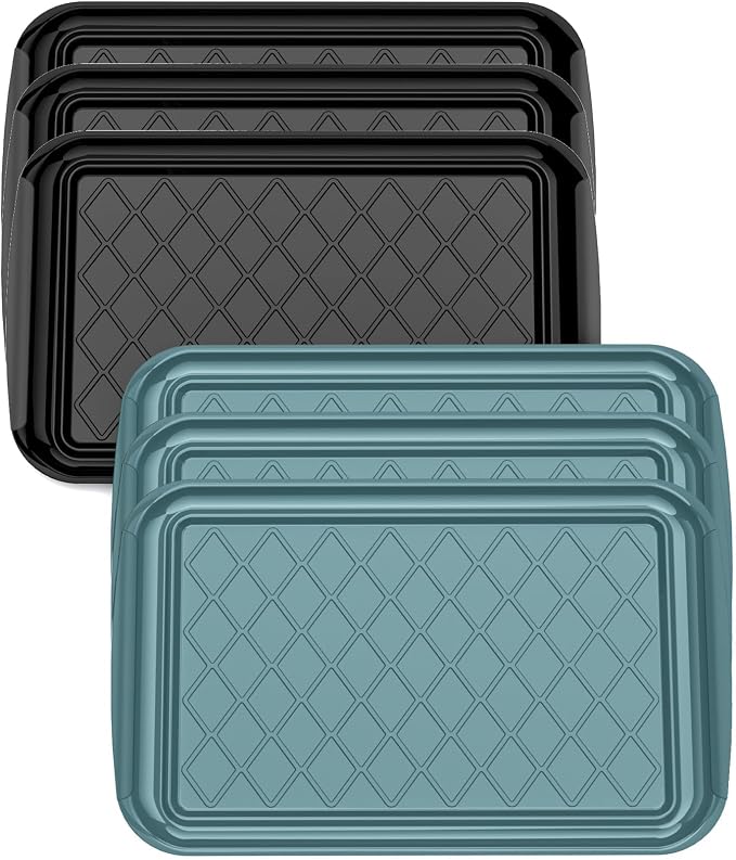 Grilling Prep & Serve Trays for Party Set of 6, Large BBQ Serving Platters | by Unknown