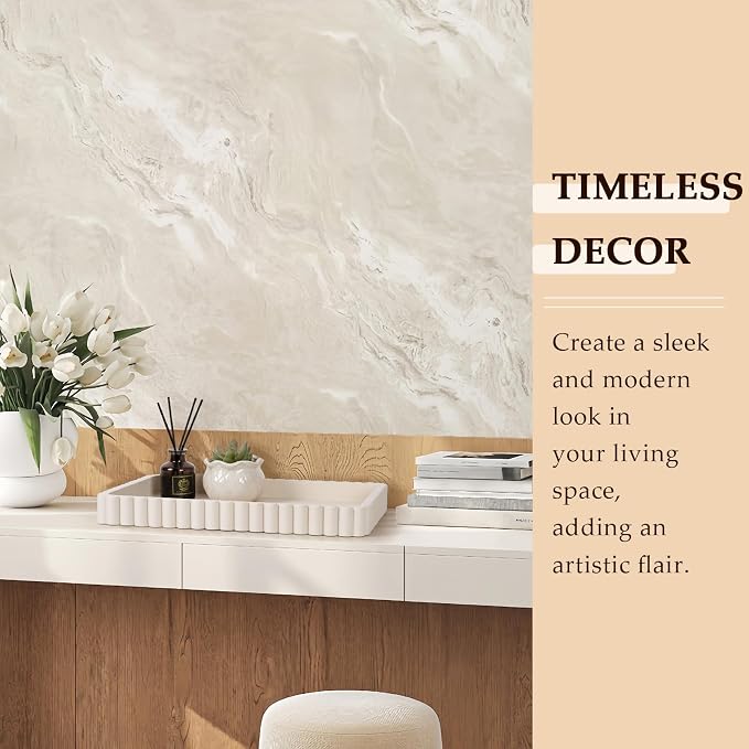 Rectangular Tray for Coffee Table Decor, Cream Gray | Decorative Tray, Solid - Image 5