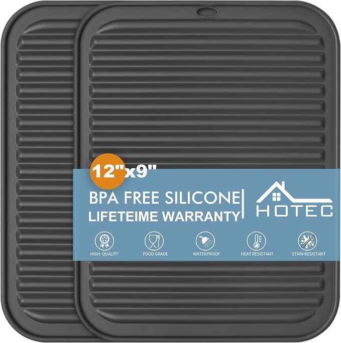 HOTEC 446℉ Heat Resistant BPA Free Silicone Trivets by Hotec