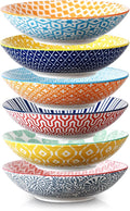 Selamica Ceramic 30oz Large Pasta Salad Bowls 8 Inch Wide and Shallow Soup Bowls by Selamica