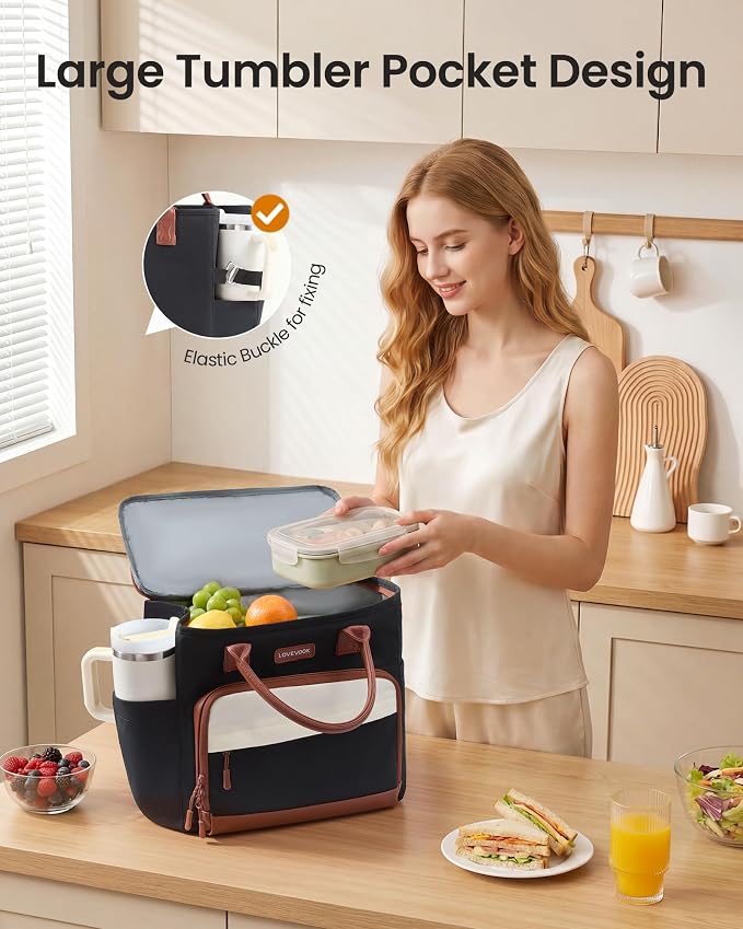 LOVEVOOK Lunch Box for Women, Adult Lunch Bag for Work, Misty Blue | Upgraded - Image 5