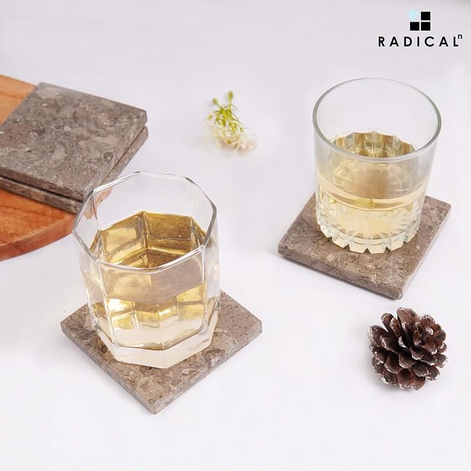 Radicaln Square Marble Coasters Set of 6 - Image 4