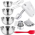 WEPSEN 5-Speed Electric Hand Mixer, 4 Large Mixing Bowls Set, Handheld Mixers by WEPSEN