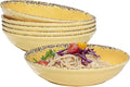 Farmhouse Melamine Pasta Bowls Set, 42 OZ Large Salad Bowls Set, 9.25 inch 6 by ZAROCRUS