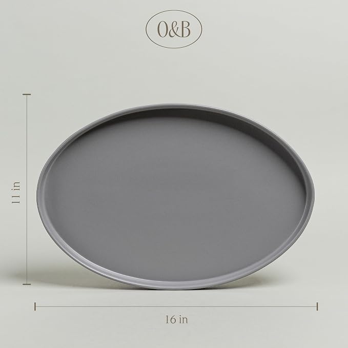 Over&Back Stackable Stoneware Serving Platter - Image 4