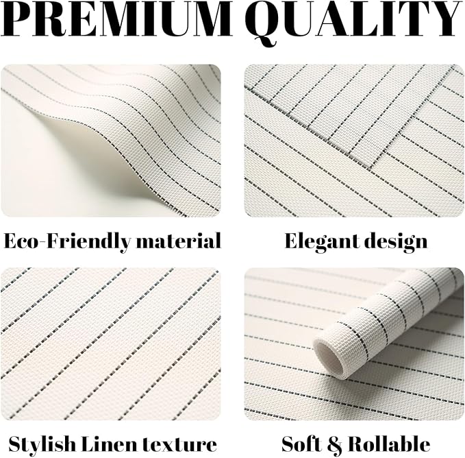 Placemats Set of 12 Vinyl/Plastic Woven Place Mats - Image 2