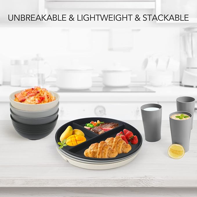9 Inch Unbreakable Divided Plates - Image 5