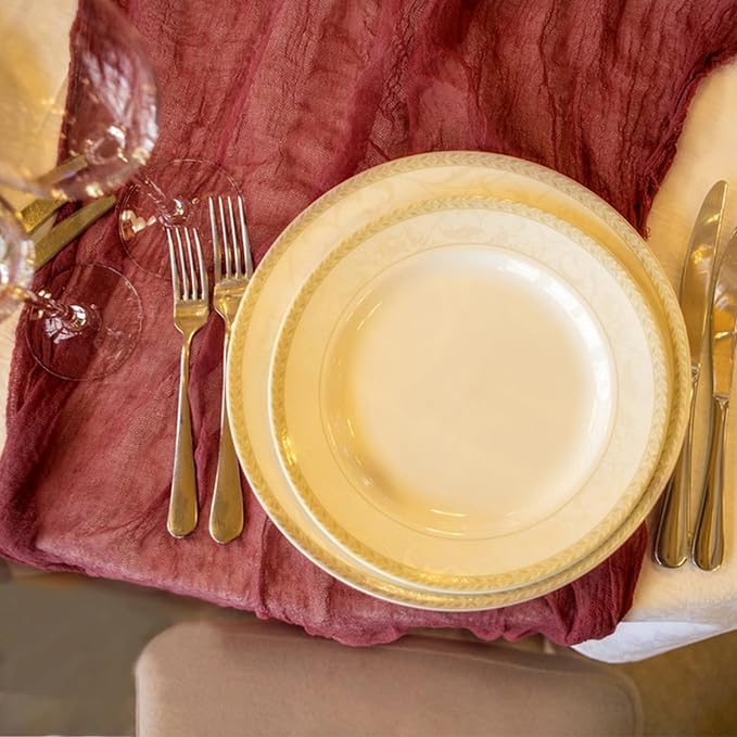 1 Pack Cheesecloth Table Runner 10Ft Christmas Gauze Boho Table Runners - Image 6