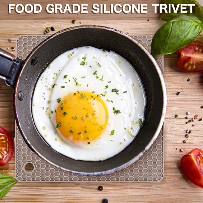 Silicone Trivets for Hot Dishes, Flexible Jar Opener Food Grade Spoon Holder - Image 2