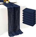 6Pack Navy Blue Cheesecloth Table Runner 20 x 120 inch Gauze Table Runner | by Seveups