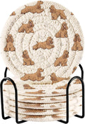 American Cocker Dogs White Print Coasters by Unknown