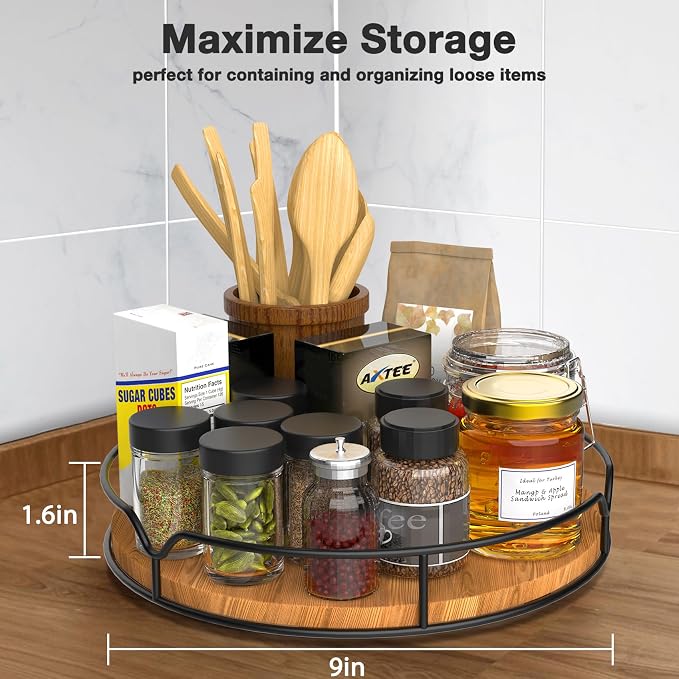 Lazy Susan Turntable Organizer for Cabinet Pantry Kitchen Countertop - Image 7