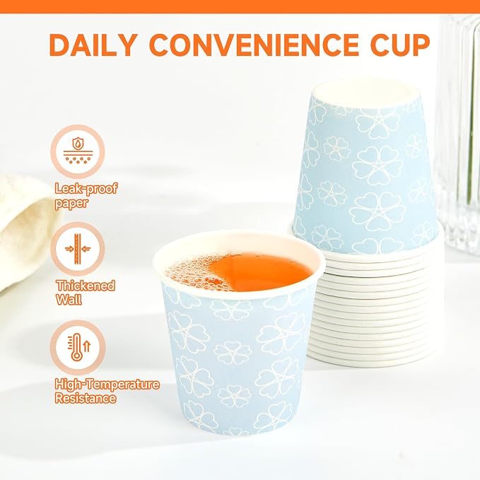 METAPRINT 300 Pack 3 oz Bathroom Cups, Disposable Paper Cups - Image 3