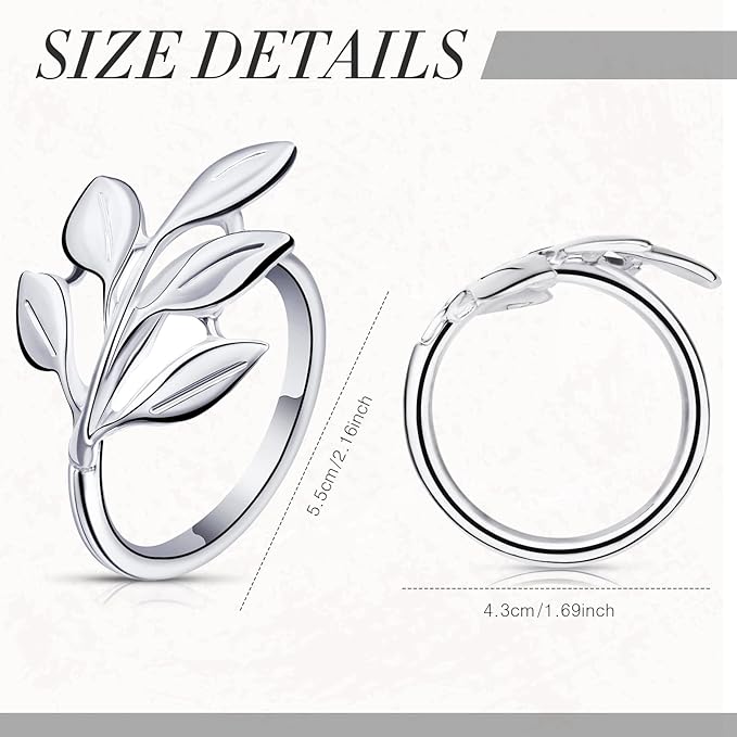 Hotop Set of 100 Leaf Napkin Rings Silver Metal Napkin Rings Holders Bulk - Image 6